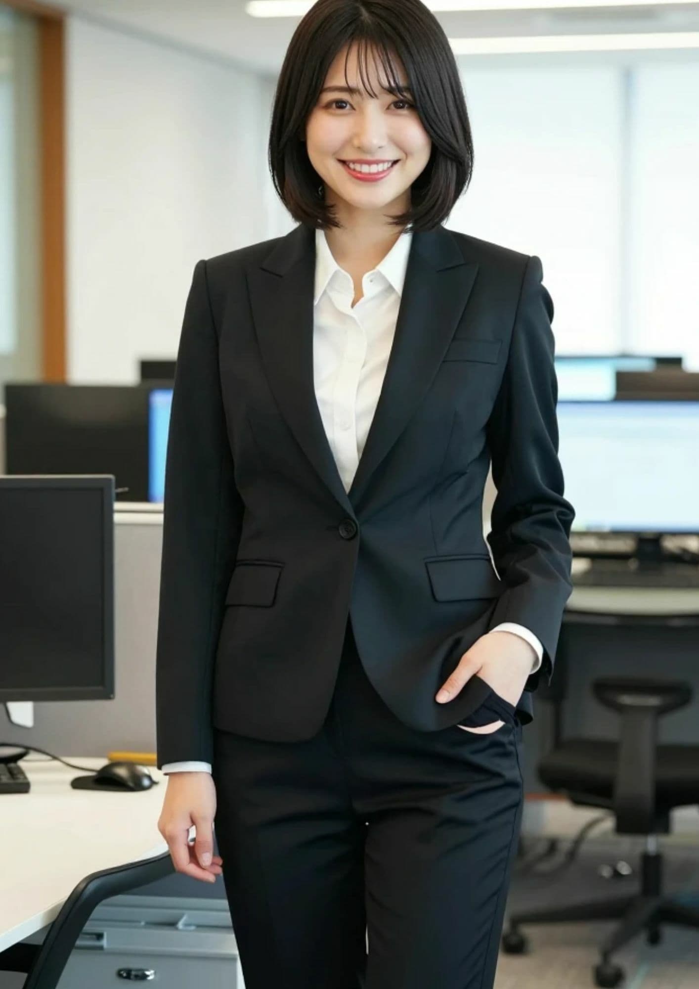 AI美女写真集VOL.4 ショートヘアお姉さん「AIななみ」のコスプレ画像集♪ サンプル8