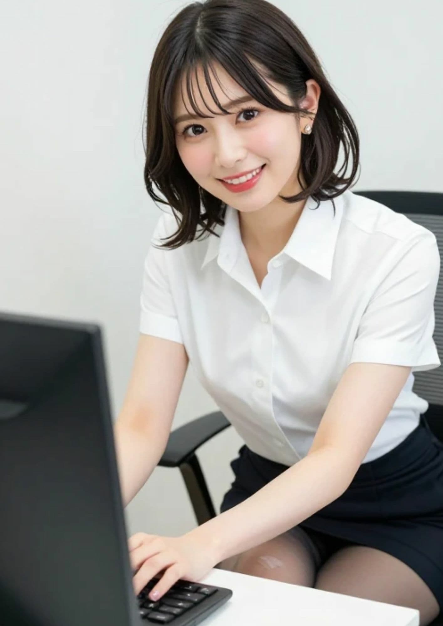AI美女写真集VOL.4 ショートヘアお姉さん「AIななみ」のコスプレ画像集♪ サンプル9
