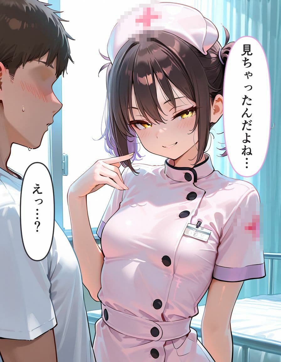 美女ナースにオナニー現場を見られ密着中出しおちんちん介助 サンプル7