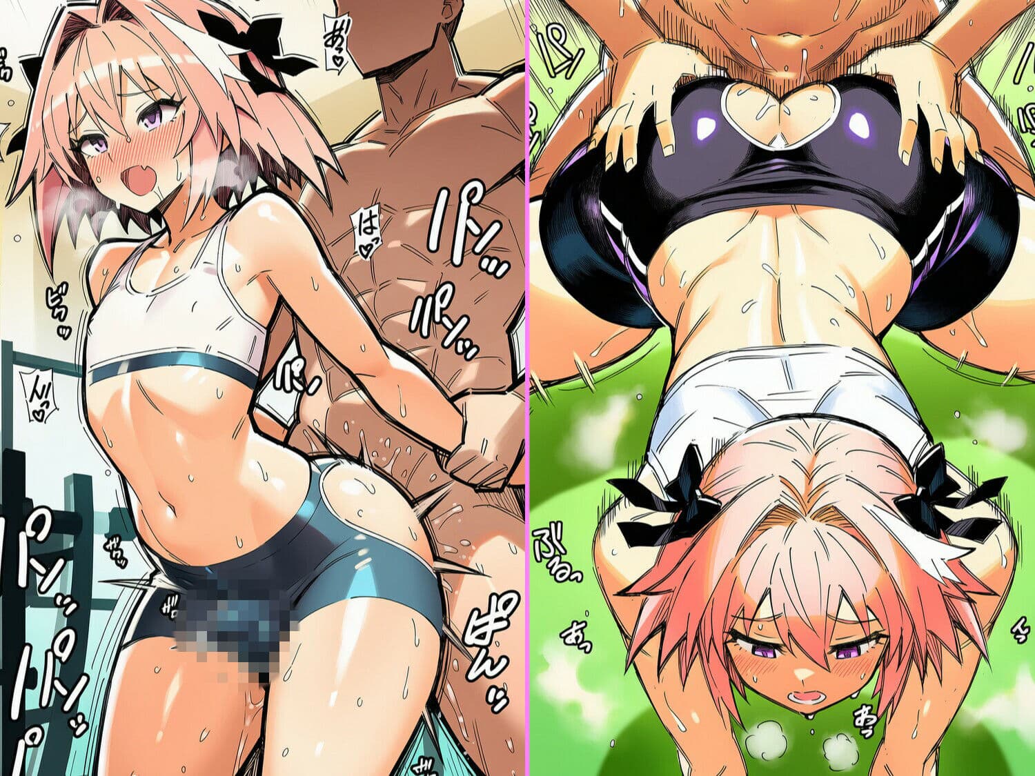 デカ尻男の娘とスポハメ！ サンプル2