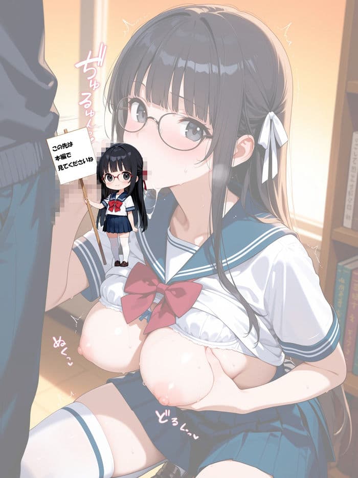 放課後の図書室でイケナイ事が大好きな図書委員さん サンプル4