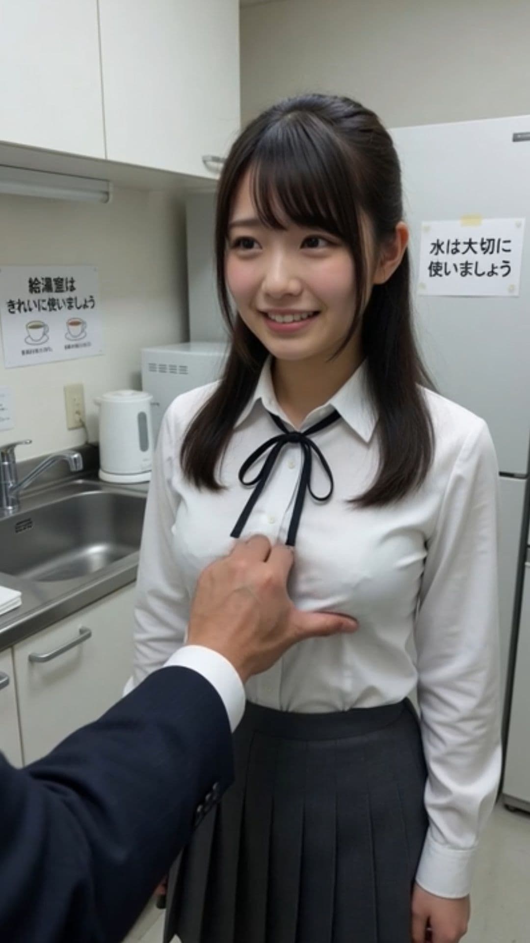 新入社員 給湯室 課長 先輩 いたずら 不倫 セクハラ ブラジャー パンティ OL 職場 サンプル3