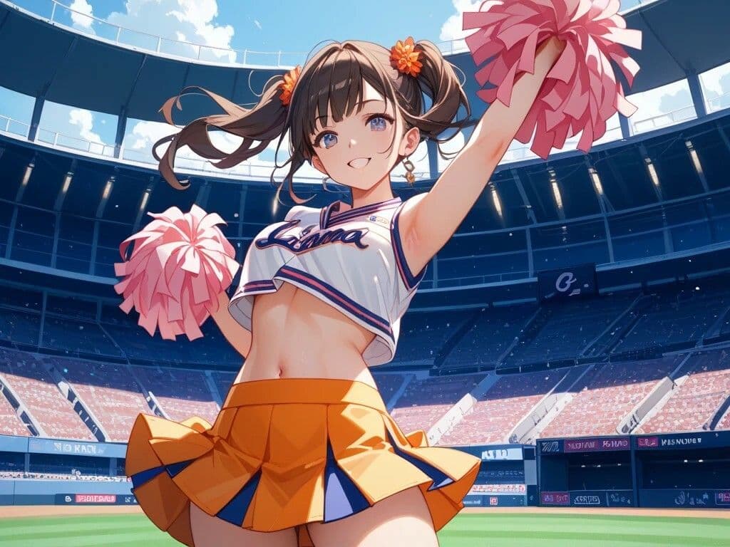 野球スタジアムチアガールと温泉美女とセーラー服美女 サンプル3