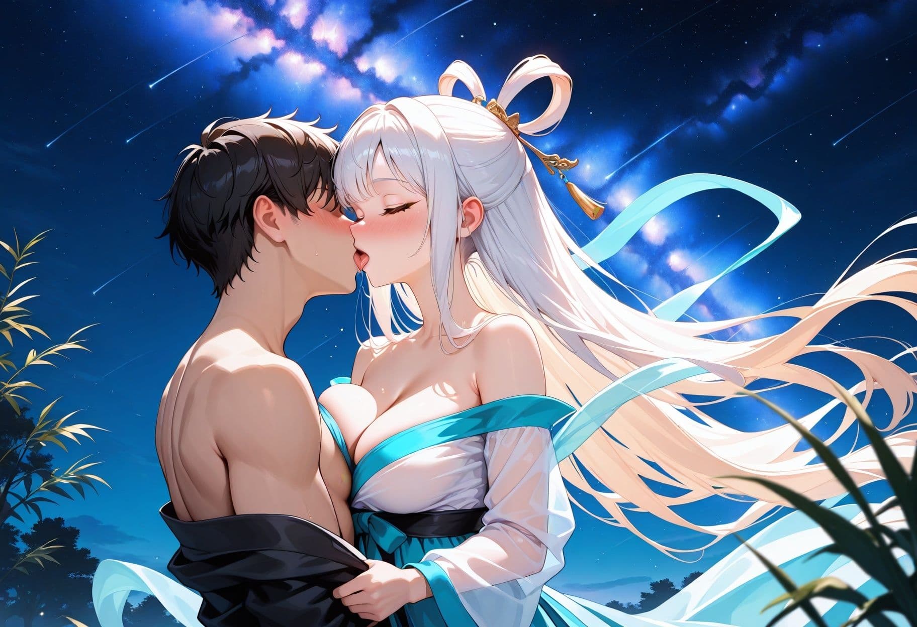 欲求不満なお姫様 〜エッチな願いも叶えて種付け連続絶頂の七夕の夜〜 サンプル2