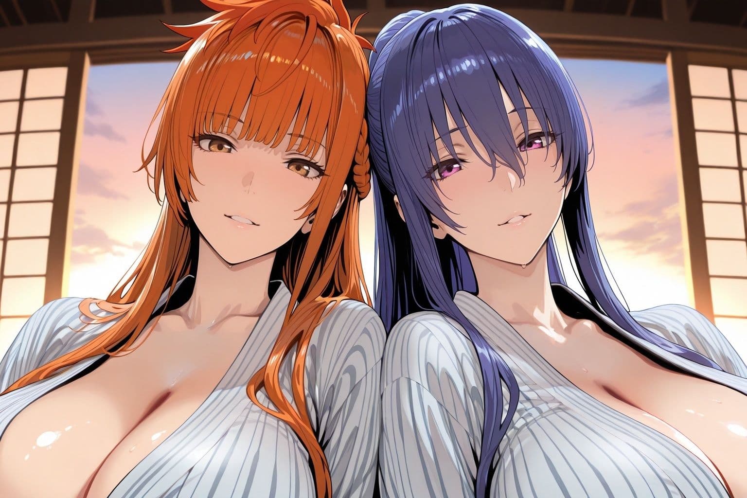 秋○凜子＆神○舞華in温泉 サンプル1