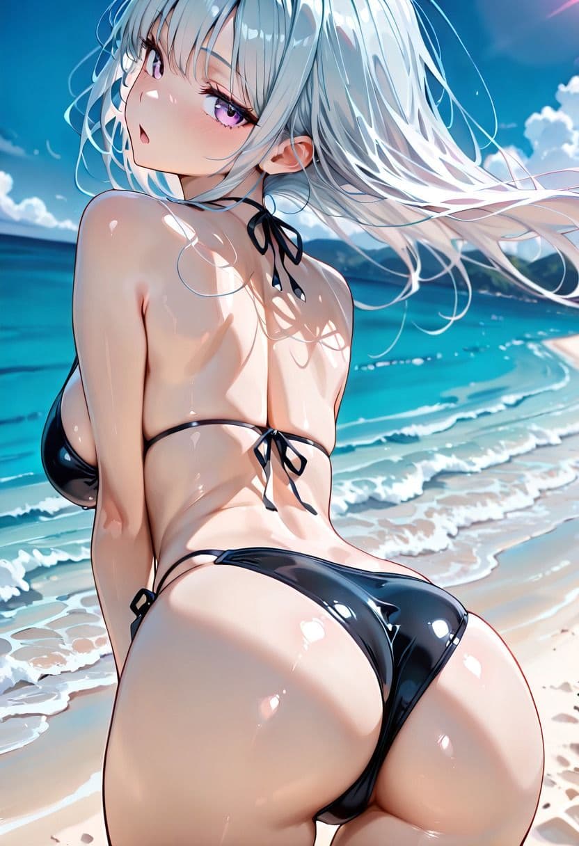 ビキニ美女たちと真夏のビーチで濃厚生ハメSEX  巨乳グラドルのマル秘撮影会 サンプル5
