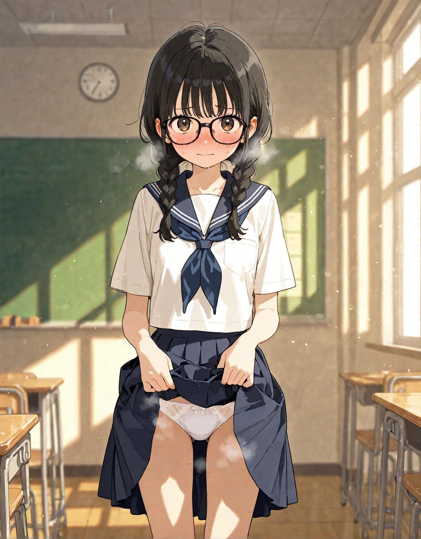 めがね委員長の学校露出日記 サンプル1