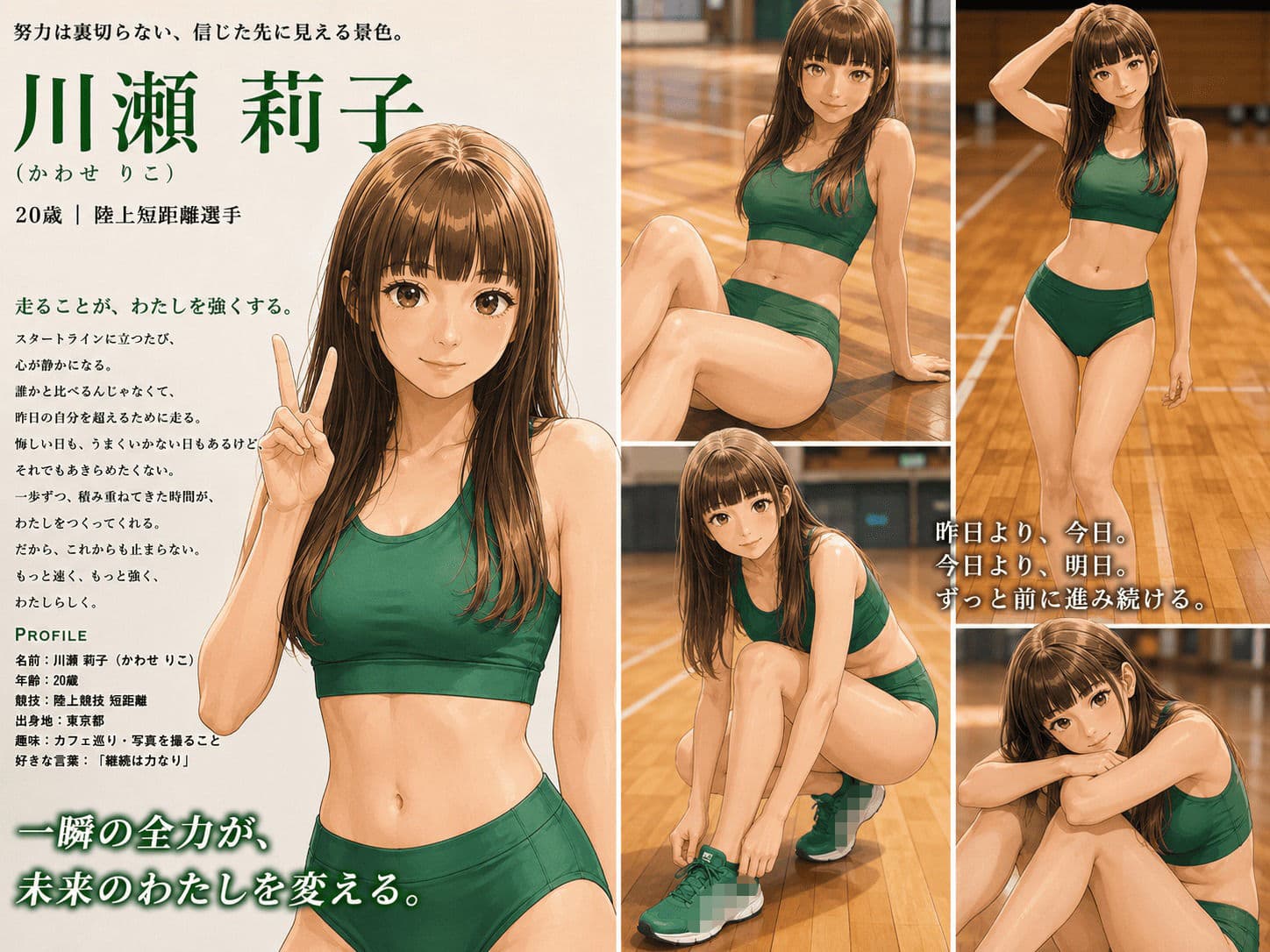 【CG】女子陸上部ヌードグラビア写真集 Vol.3 サンプル1