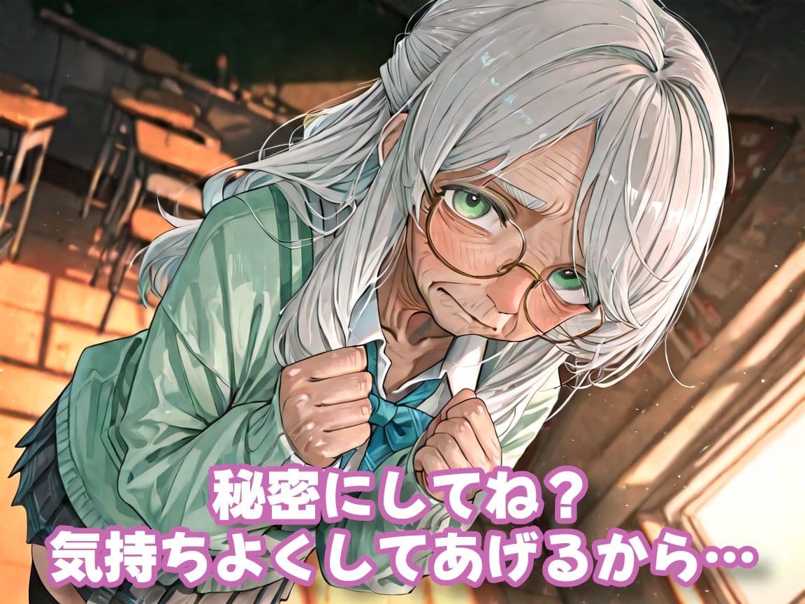【老女】孫娘の代わりに登校する制服おばあちゃん サンプル4