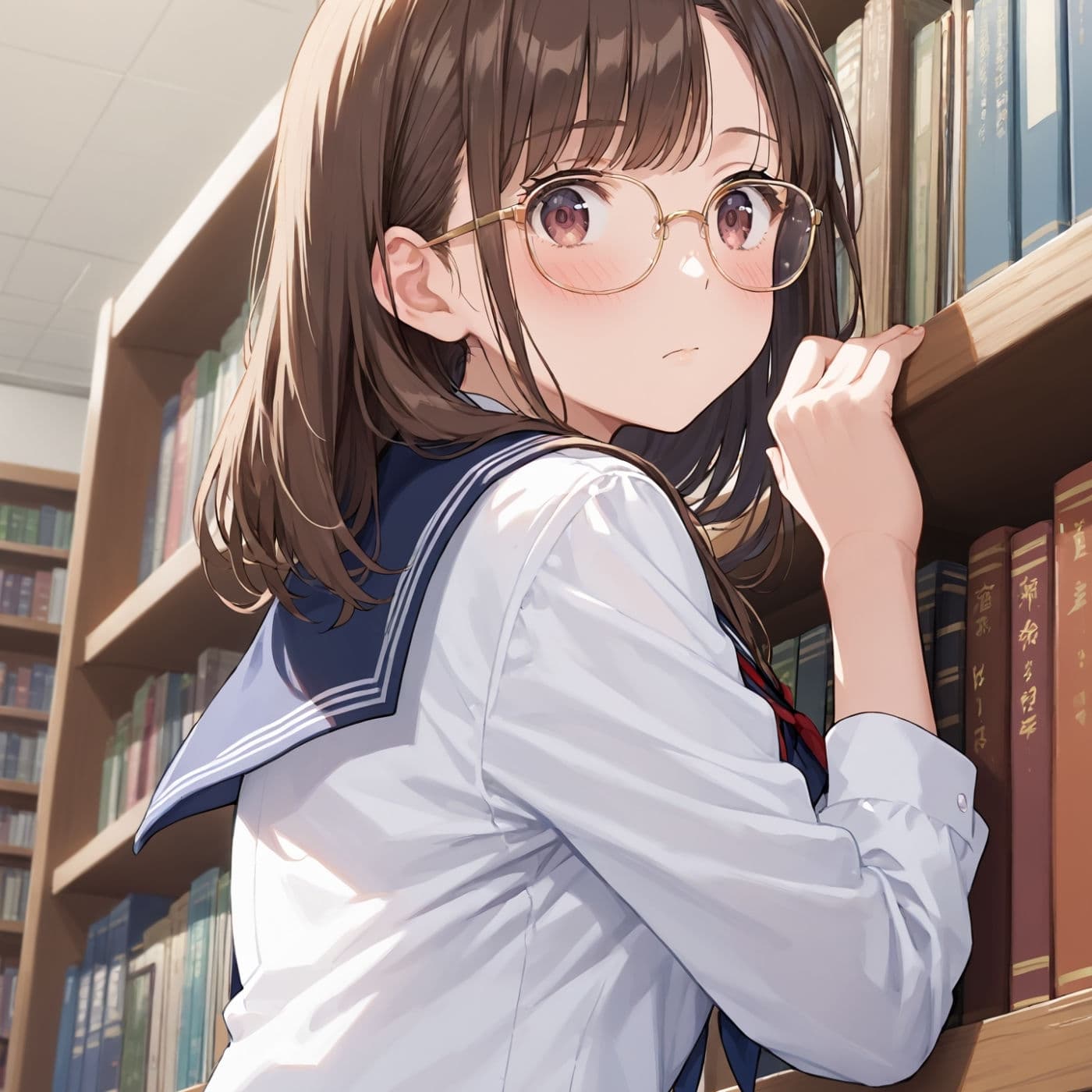 学園性活！図書委員と官能的な秘め事8【メガネ美少女の厳選CG280枚収録】スマホ向け サンプル2