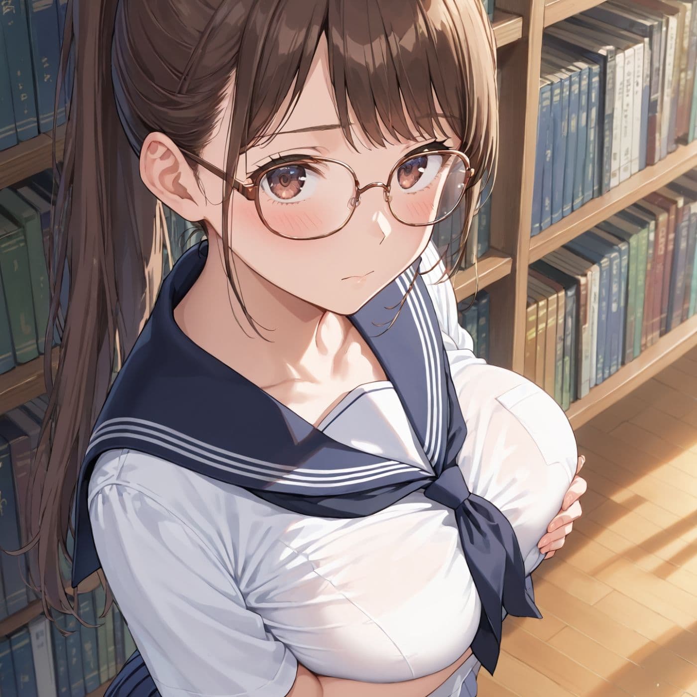 学園性活！図書委員と官能的な秘め事8【メガネ美少女の厳選CG280枚収録】スマホ向け サンプル5