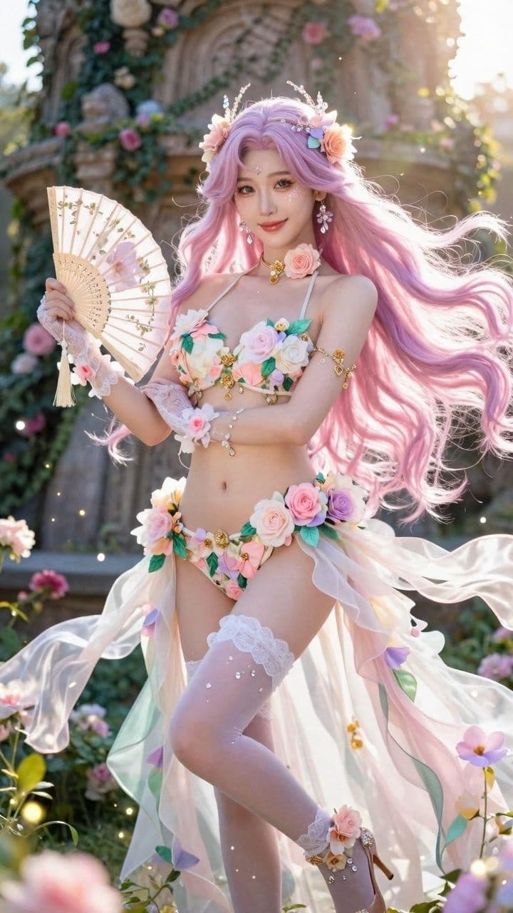 【AIコスプレ美女アイドルシリーズ ＃005 MV ＆ 写真集】〜Me or the Flowers / 星乃音ぴこ〜 サンプル2