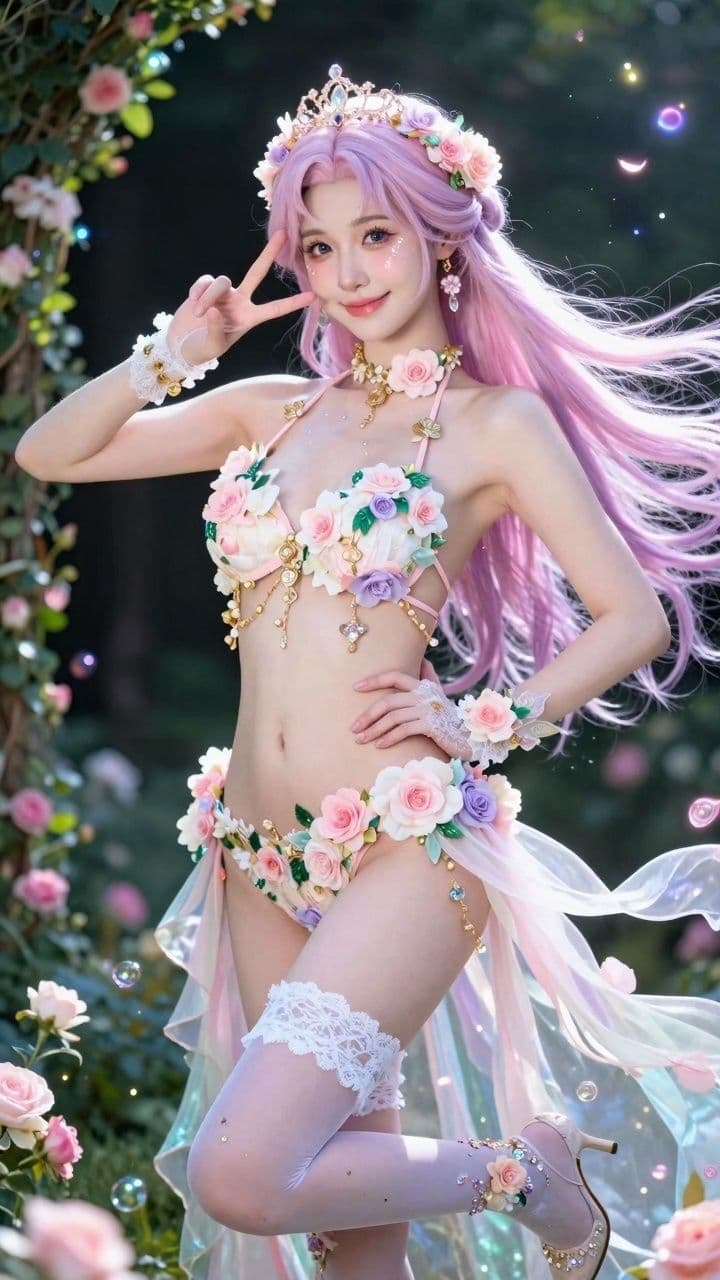 【AIコスプレ美女アイドルシリーズ ＃005 MV ＆ 写真集】〜Me or the Flowers / 星乃音ぴこ〜 サンプル3