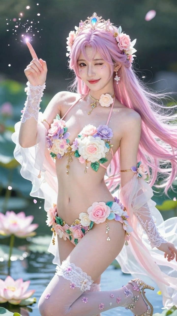【AIコスプレ美女アイドルシリーズ ＃005 MV ＆ 写真集】〜Me or the Flowers / 星乃音ぴこ〜 サンプル4