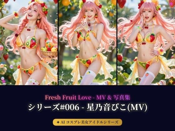 【AIコスプレ美女アイドル ＃006 MV ＆ 写真集】ー星乃音ぴこ  ー  Fresh Fruit Love