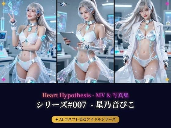 【AIコスプレ美女アイドルシリーズ ＃007】 ー  星乃音ぴこ MV ＆ 写真集  ー  Heart Hypothesis