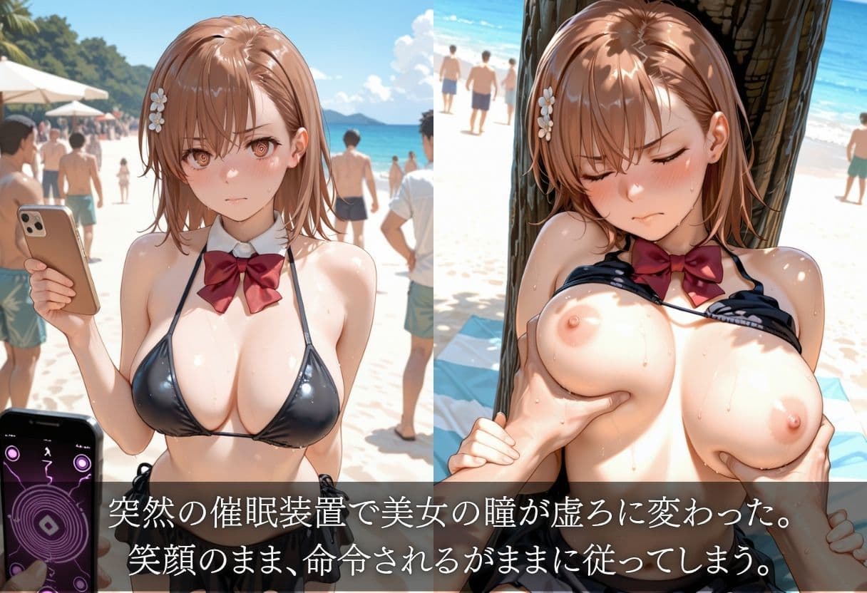 美女がビーチで催●肉便器化 〜羞恥・妊娠・絶望の記録〜 サンプル4