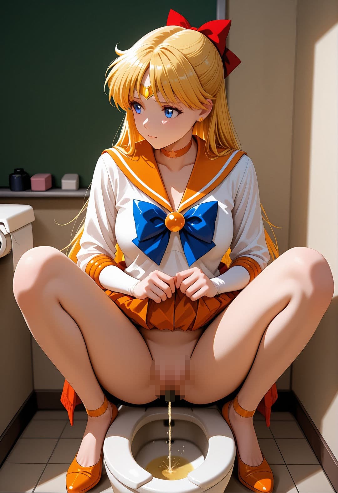 セー〇ーヴィーナス学校凌●パロディ 美〇子が教室露出プール辱めベッド拘束のエロCG集479枚 サンプル3