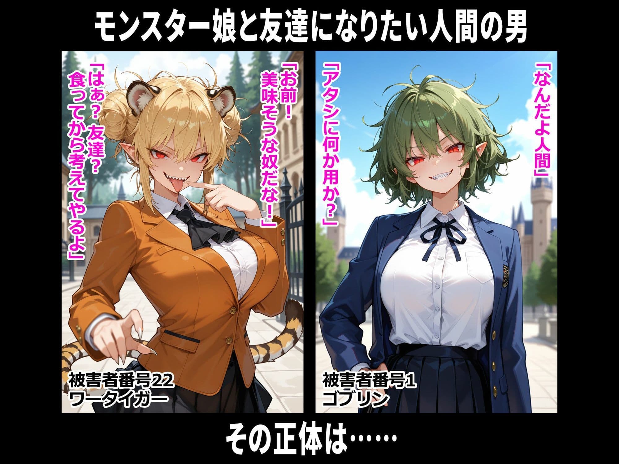 巨乳モンスター娘レ〇プ事件被害者録 即出し2コマ サンプル1