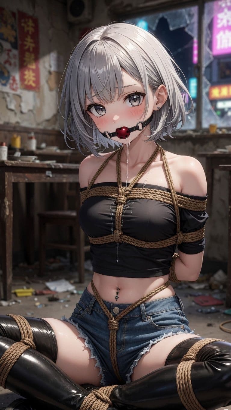 銀色の囚われ姫 〜銀髪少女の緊縛記録〜 サンプル2