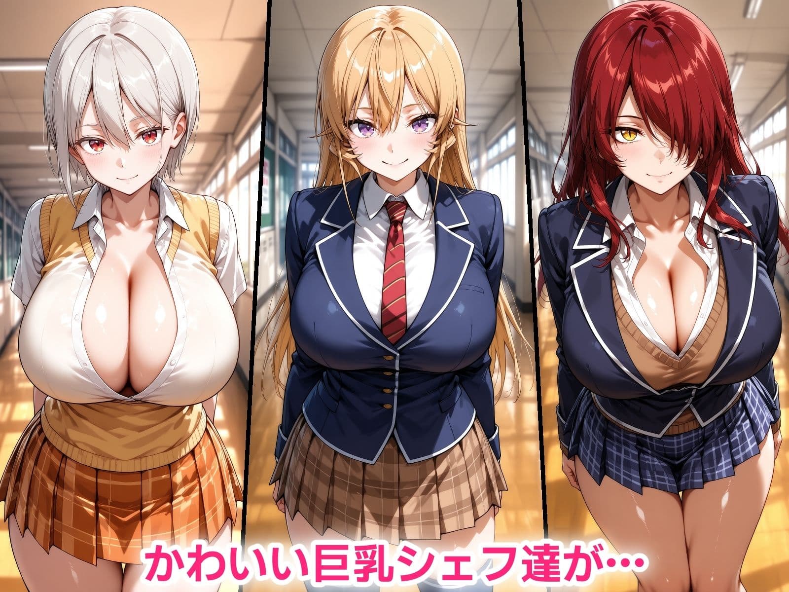 催●おじさんに寝取られる！巨乳シェフたち〜全員メス堕ち・孕ませ〜 サンプル1