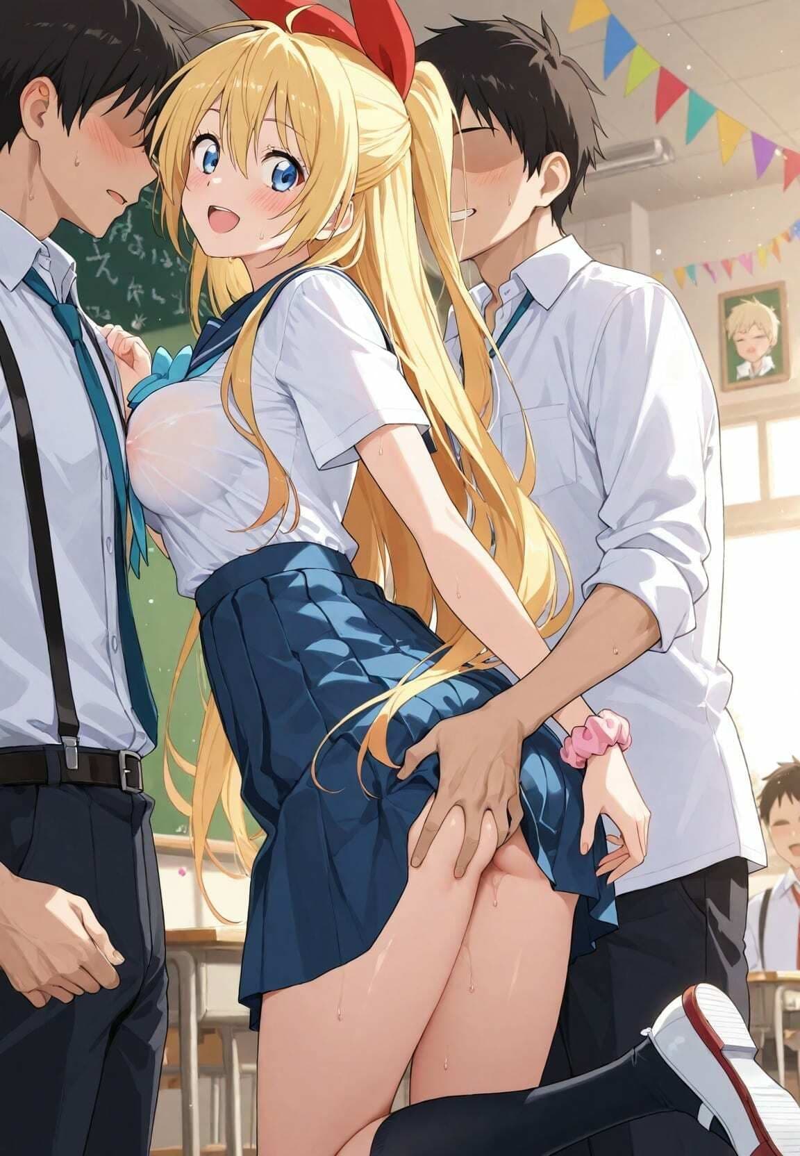 文化祭で清楚彼女が「クラス全員の孕ませ権利譲渡」で肉便器になるまで ニ〇コイ サンプル1