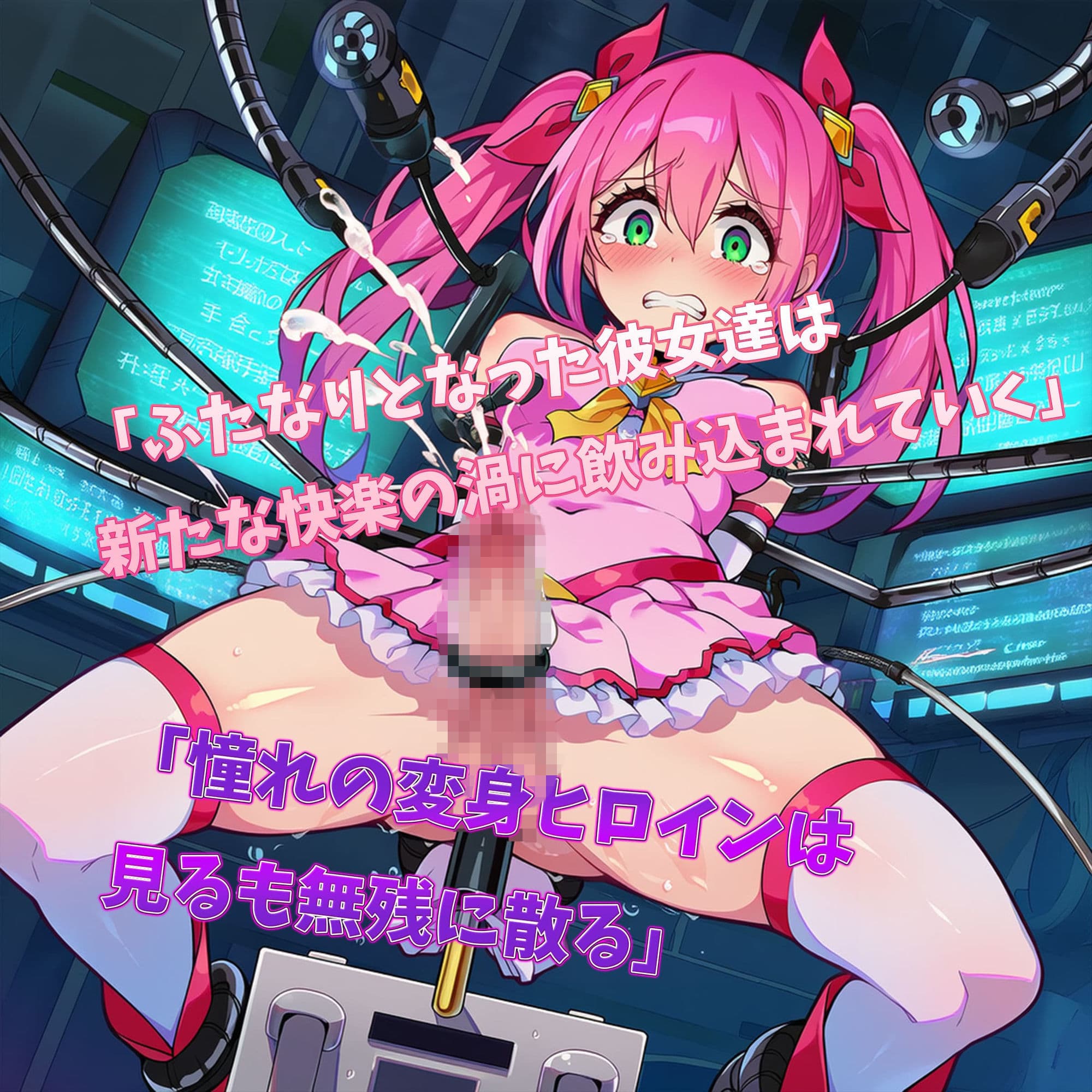 ふたなり変身ヒロイン 尿道×絶頂 シチュエーションCG集 サンプル1