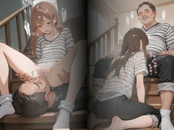 双子妹の淫声〜双子妹が夜中に親父と性行為しちゃってた サンプル4