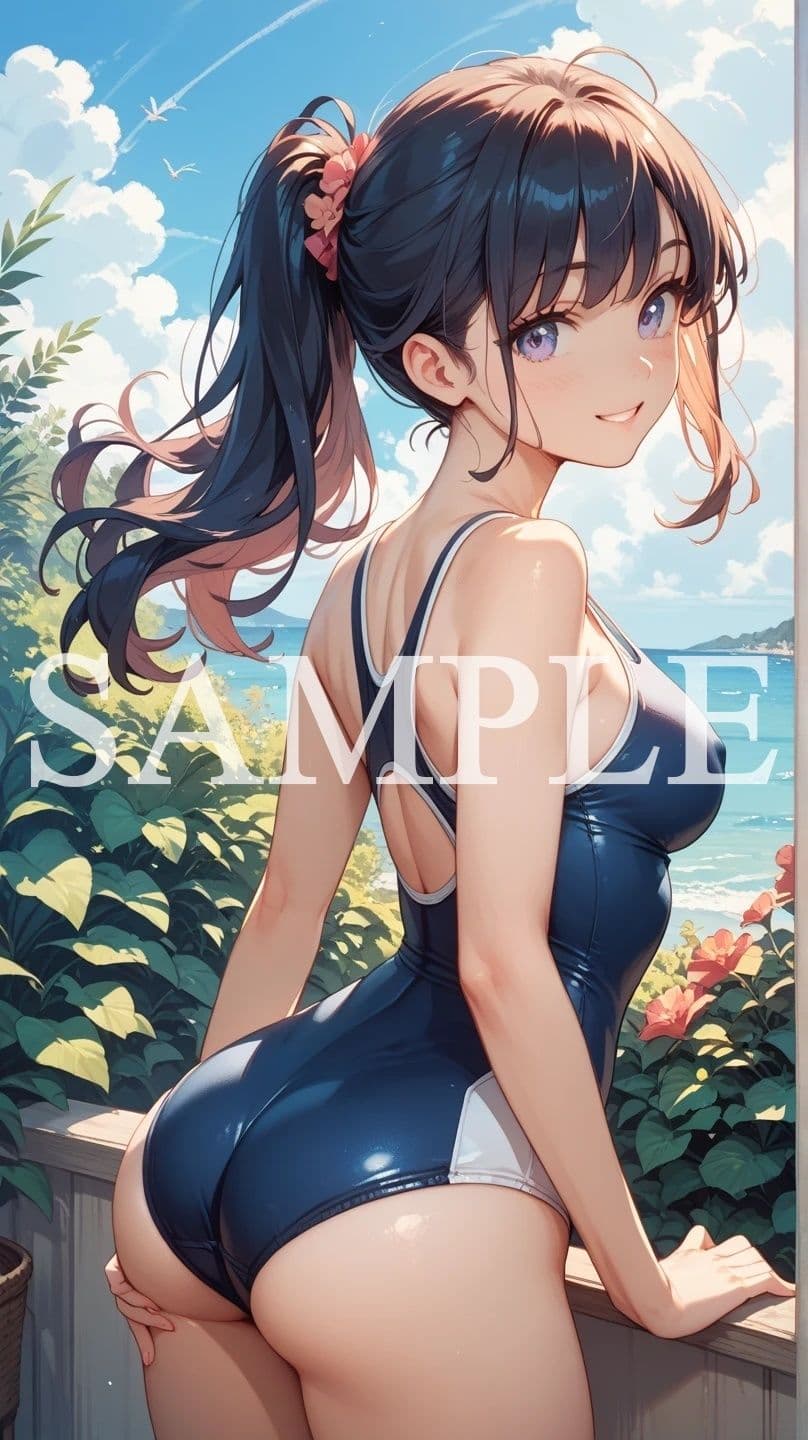 【豪華500枚セット】Blue Swimsuit サンプル5