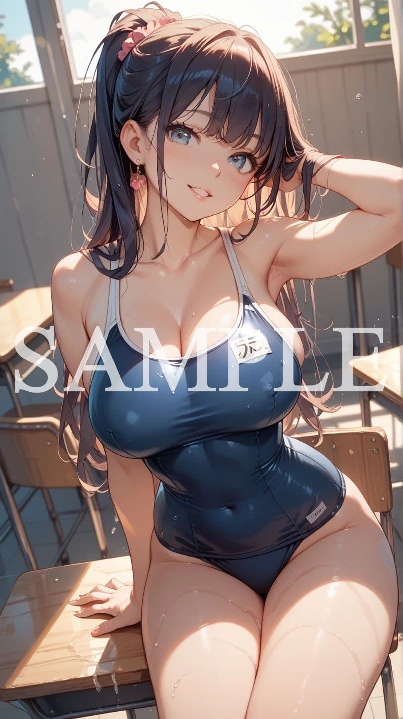 【豪華500枚セット】Blue Swimsuit サンプル7