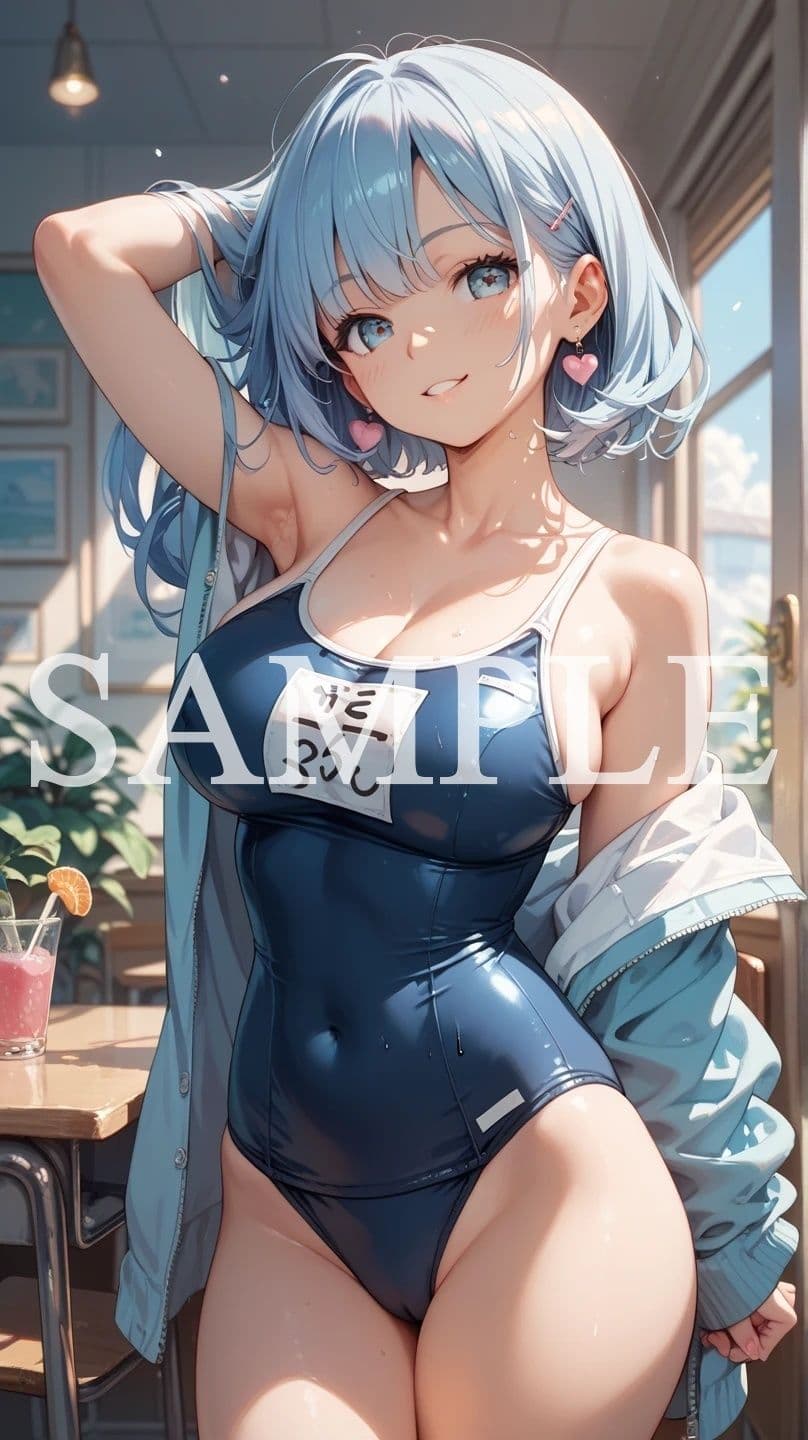 【豪華500枚セット】Blue Swimsuit サンプル10