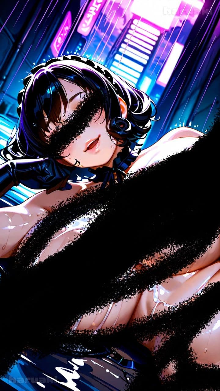 【AIアニメ巨乳美女写真集】Vol.16路地で出会ったふわふわ系ゴスロリ山口さんのおっぱいバトル サンプル5
