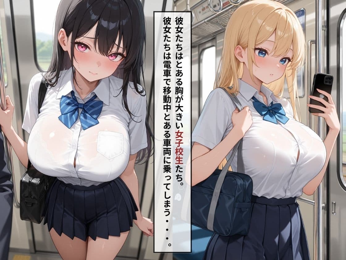 女子校生肉便器〜とある爆乳女子校生らが性処理化し快楽堕ちしていく:痴●電車編〜 サンプル1