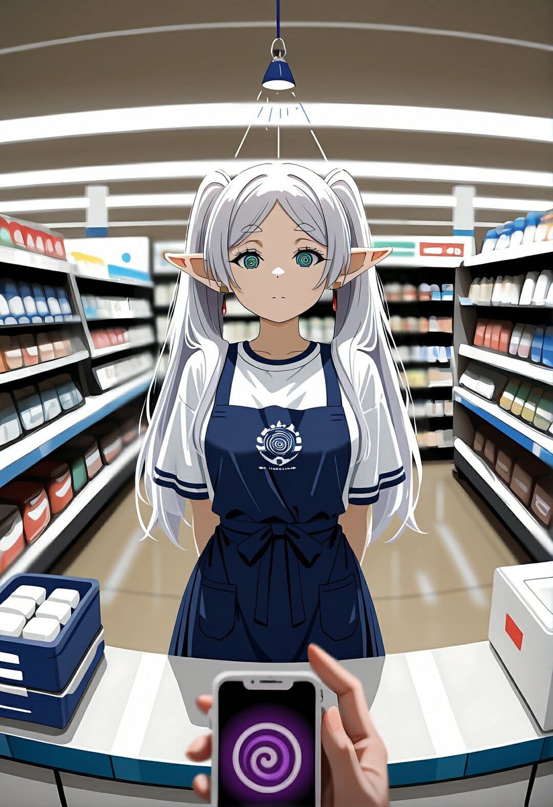 コンビニのフ〇ーレン 〜催●店長に犯●れ続ける白髪エルフ〜 サンプル4