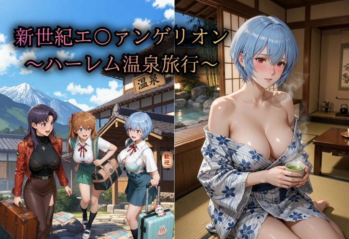 女湯に侵入したオジサンに何度もがん突きされる新世紀エ〇ァンゲリオン（ハーレム温泉旅行） サンプル1