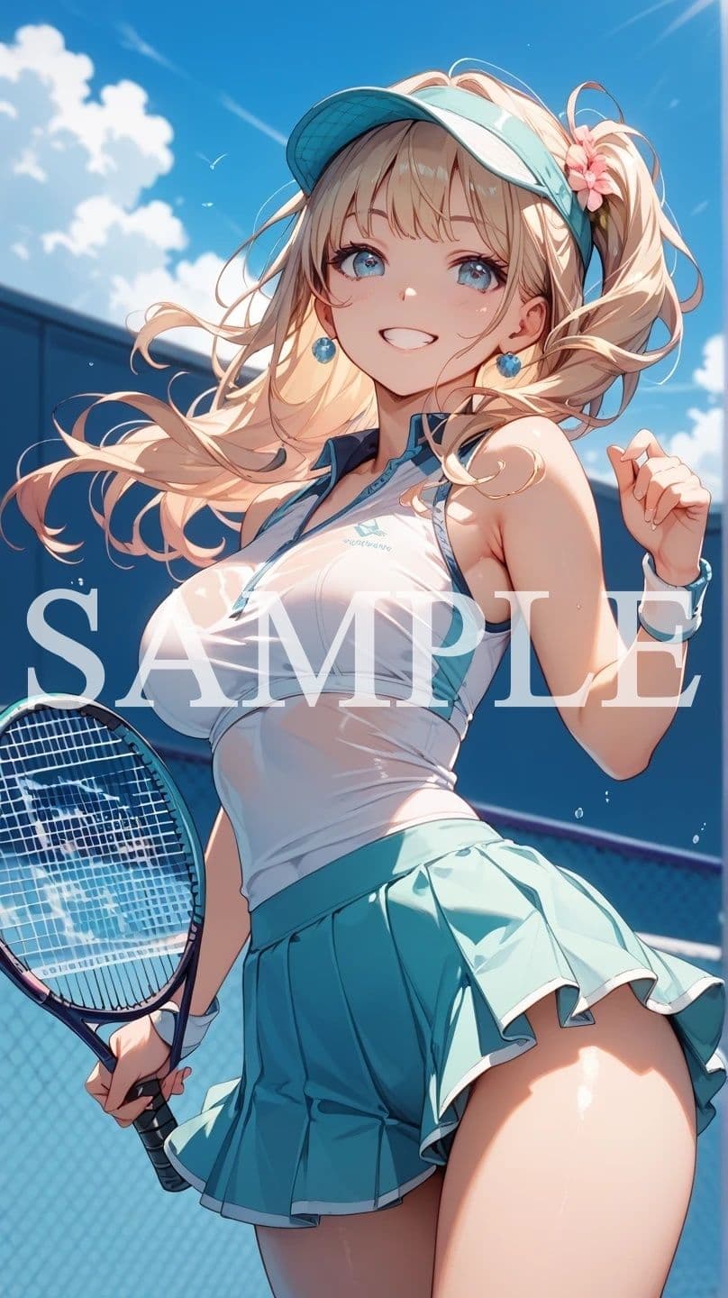 【豪華500枚セット】Tennis Girl サンプル1