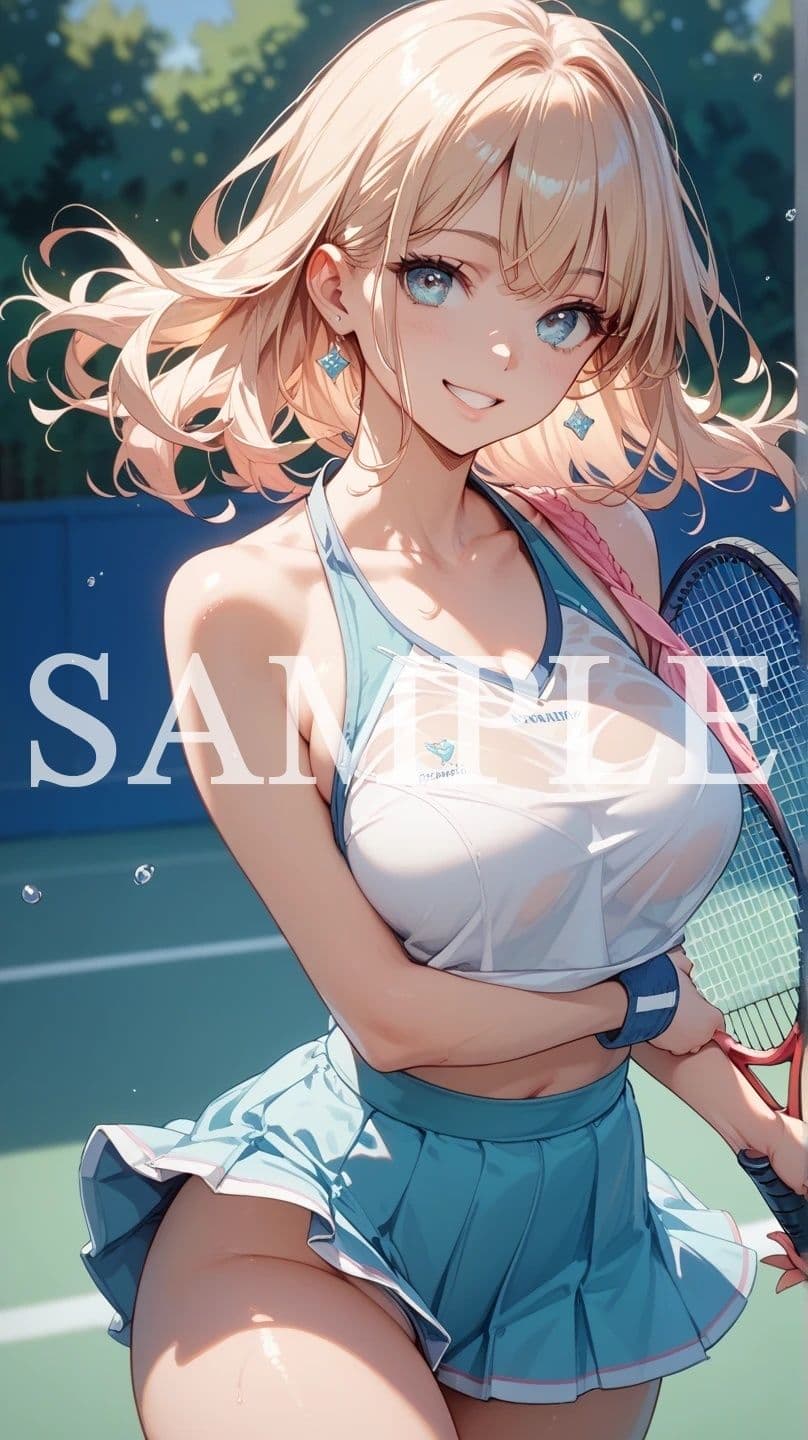 【豪華500枚セット】Tennis Girl サンプル2