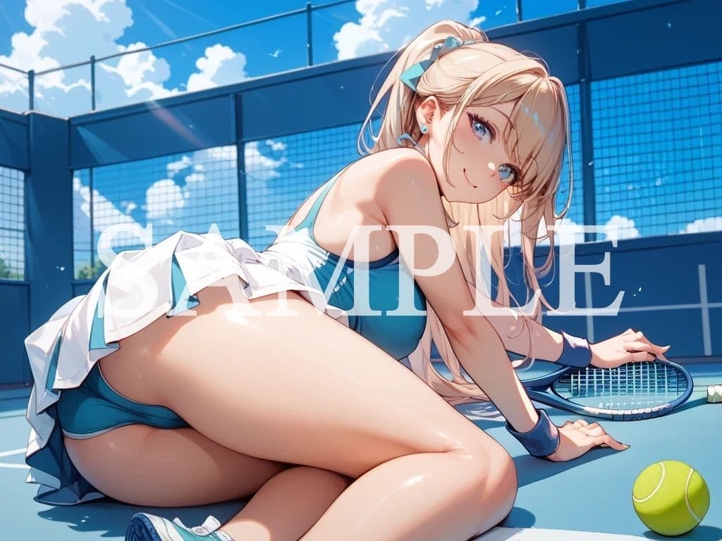【豪華500枚セット】Tennis Girl サンプル7