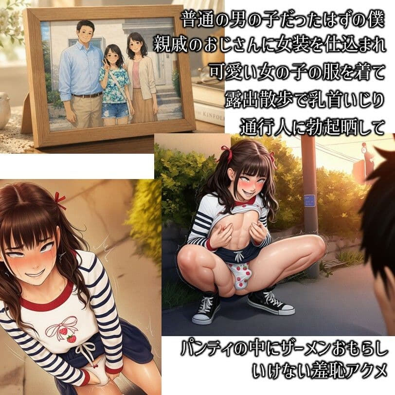 女の子になった僕-メス堕ち志願女装露出散歩 サンプル1