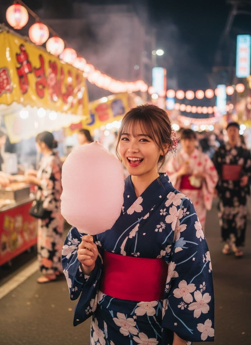「あなたと歩く夏祭り 〜浴衣のまゆと夜風の誘惑〜【完全版20枚】」 サンプル1