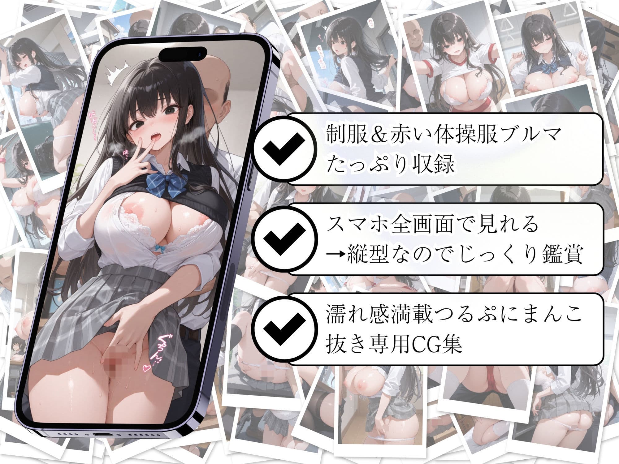 爆乳制服生徒会長が先生たちに輪●される〜赤ブルマと教室編〜 サンプル1