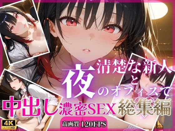清楚な新人と夜のオフィスで中出し濃密SEX【総集編】