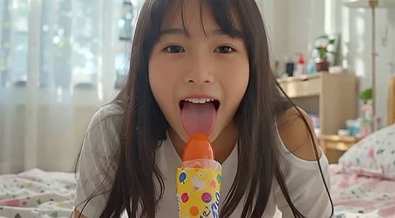 ひたすらキャンディを舐める動画集 No.01（AI生成アニメーション）（配信停止）