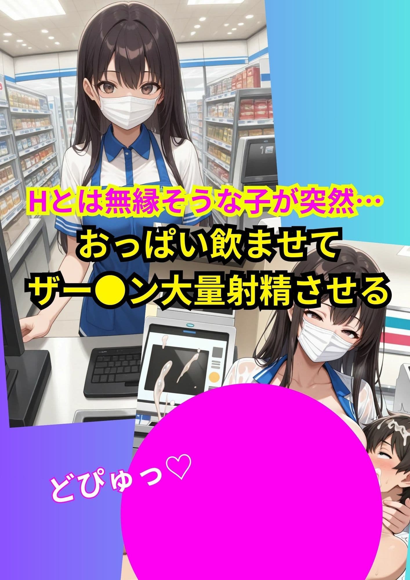 美少女たちの2コマ落ちCG集「セリフ入り授乳手コキ」 サンプル1