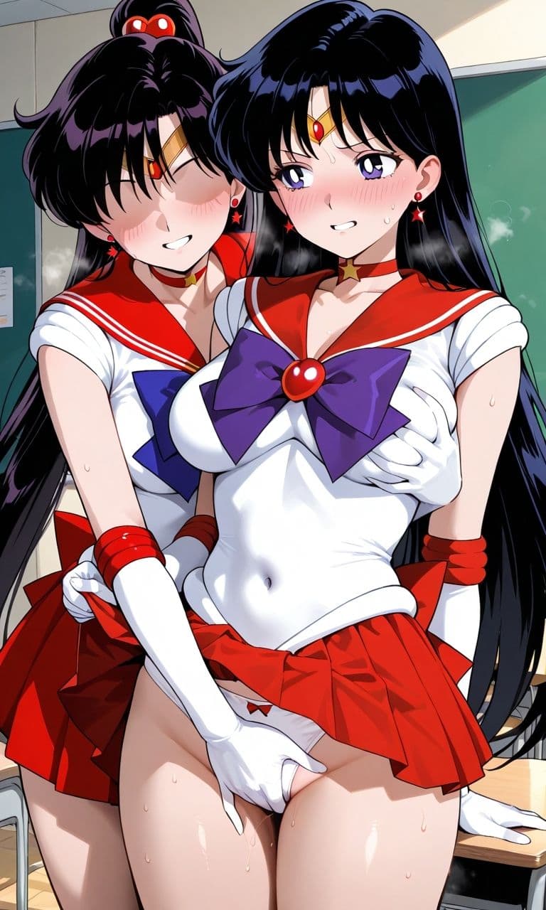 セーラー戦士が悪の美少女戦士にふたなり乱暴される(おまけCG付き) サンプル5