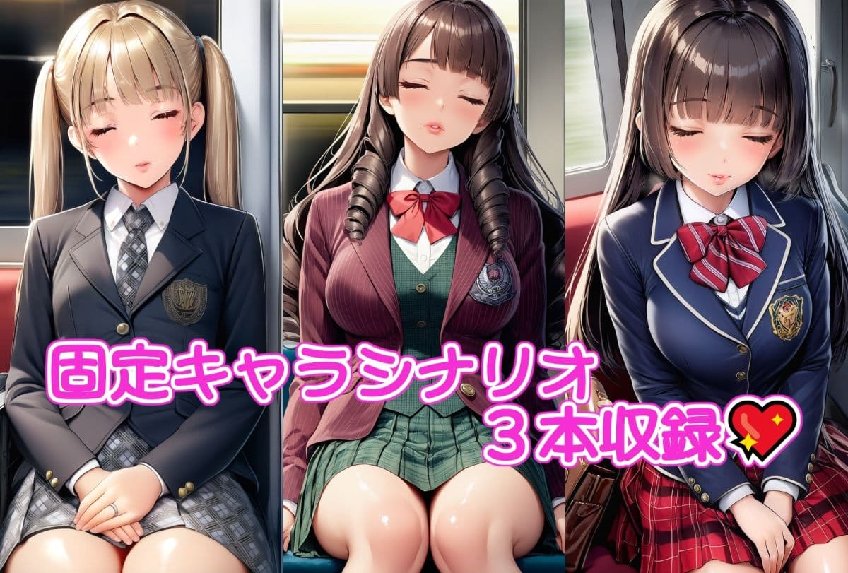 【完全着衣】すやすやJK 制服ぶっかけ・顔面射精 サンプル1