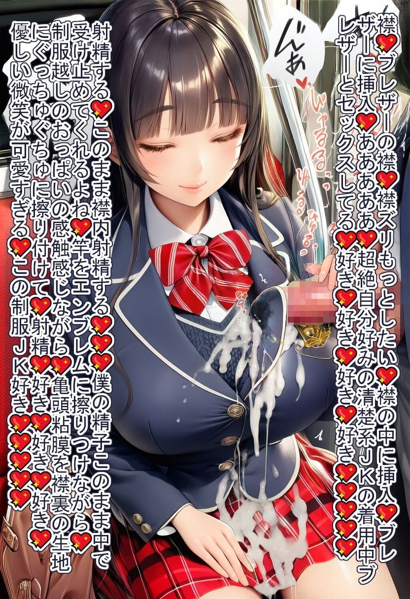 【完全着衣】すやすやJK 制服ぶっかけ・顔面射精 サンプル4