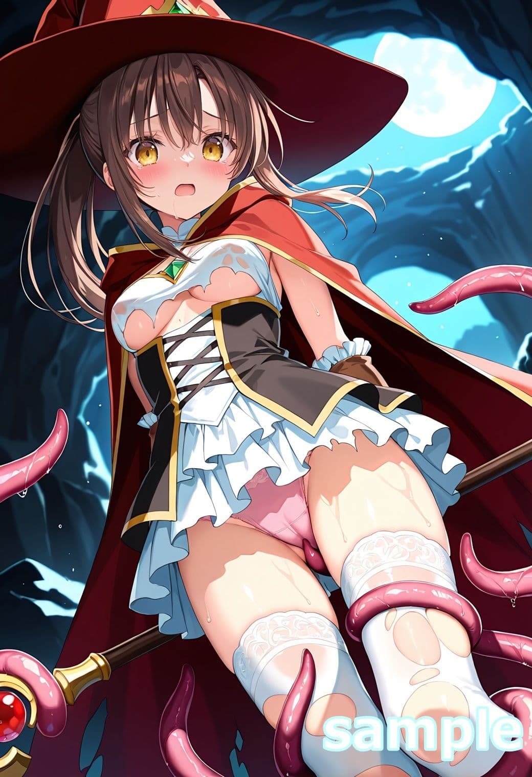 触手でピンチ！ 〜魔法使いの少女に這い寄るぬるぬる〜 サンプル9