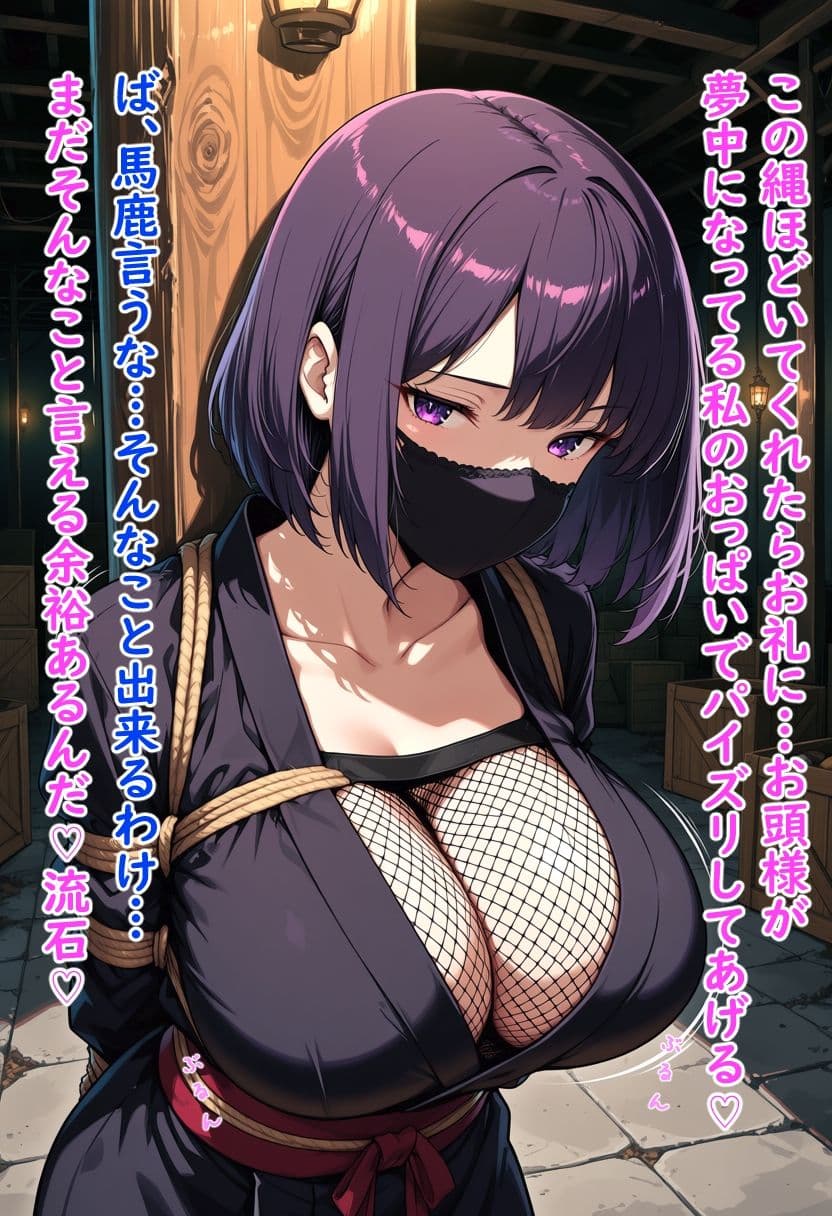 囚われたくノ一の爆乳色仕掛け サンプル3