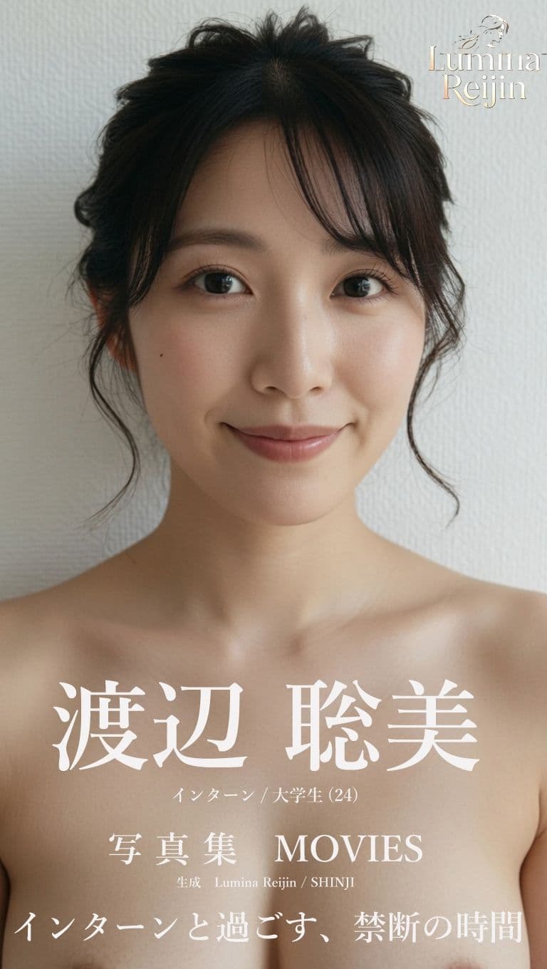 【AI生成】AI写真集 Vol.4 渡辺 聡美 インターン/大学生（24）「インターンと過ごす、禁断の時間」 サンプル2